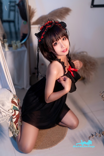 Coser@蠢沫沫 (chunmomo) Vol.053: 黑睡裙 black nightdress￼￼