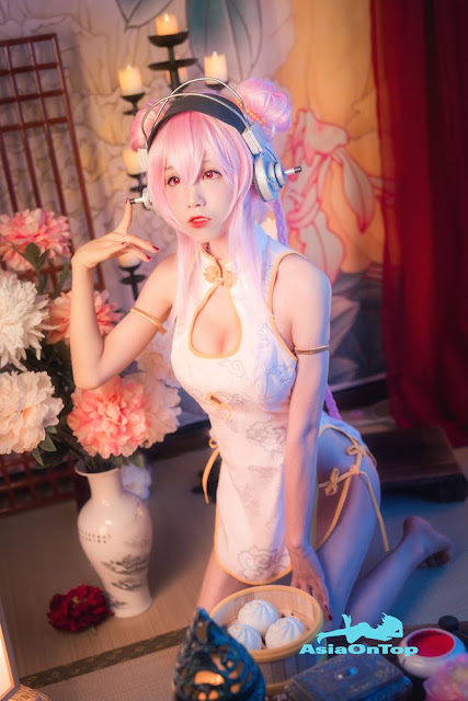 Coser@水淼Aqua Vol.023: 索尼子 旗袍 内景 soniko cheongsam interior