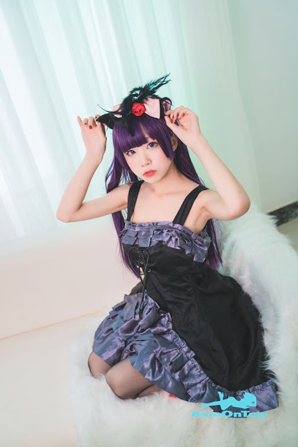 Coser@水淼Aqua Vol.032: 黑猫 冷门小礼服 black cat unpopular dress