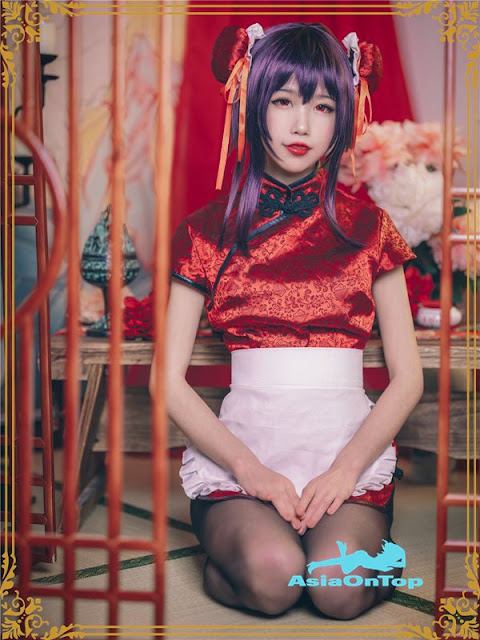 Coser@水淼Aqua Vol.029: 霞之丘诗羽 旗袍 Kasumi Hill Shiyu Cheongsam