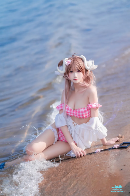 Coser@三度_69 – 小羊泳装 | Coser@San3Degree69 – Little Sheep Swimsuit
