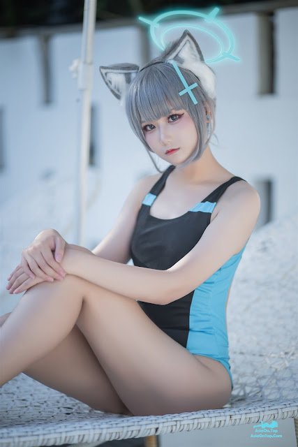Coser@lunananya – 碧蓝档案-砂狼白子（泳装） | Coser@lunananya – Blue Archive – Shiroko Sunaookami (Swimsuit)