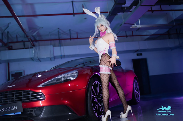 Coser@抱走莫子aa – 雪女跑车兔女郎 | Coser@Take Away Mozi aa – Yuki Girl Racing Car Bunny Girl
