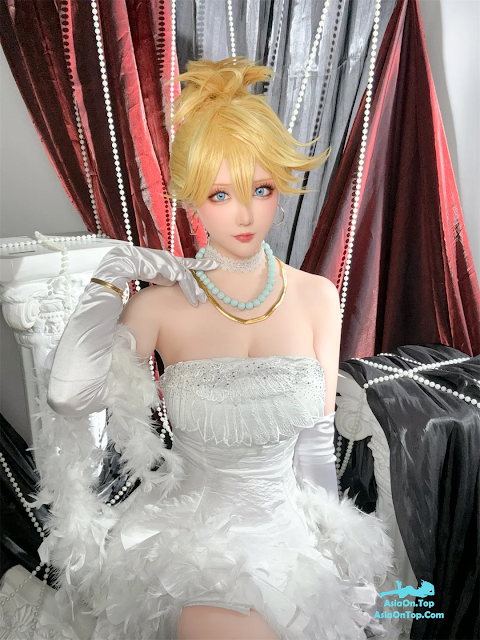 Coser@星之迟迟Hoshilily – 吊带袜天使-潘迪礼服 | Coser@星之chichihoshilily-garter Angel-pandey Dress