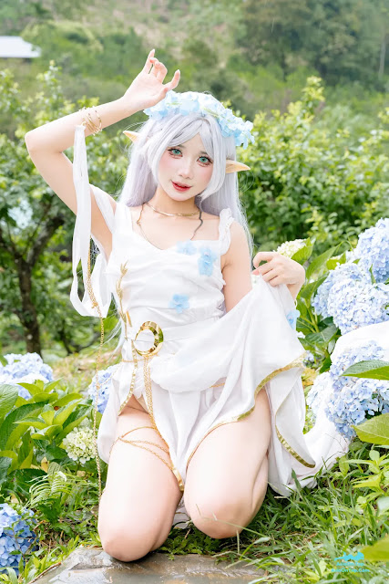 Coser@PoppaChan – Frieren Blue Valley Dress