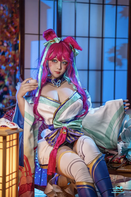 Coser@KANEKO_咔喵 – 英雄联盟 灵魂莲华 阿狸 | Coser@KANEKO咔喵 – League of Legends Soul Lotus Ahri