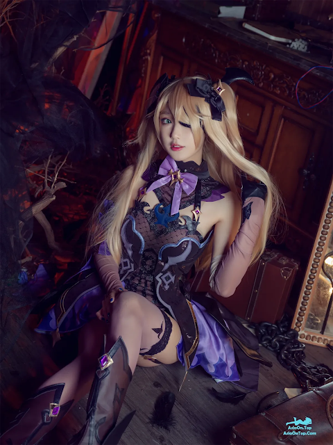 Coser@阿包也是兔娘 – 原神 中二皇女菲谢尔 | Coser@阿包也是兔娘 – Genshin Impact Chuunibyou Princess Fischl