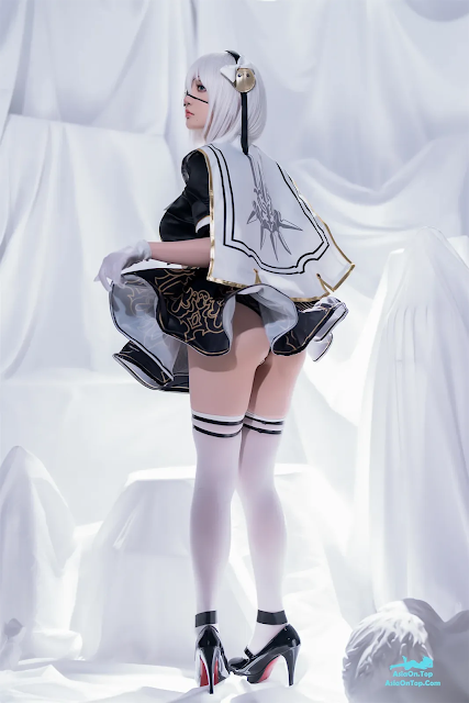 Coser@星之迟迟Hoshilily – 尼尔同人 2B学生服 | Coser@Hoshilily – NieR Fanart 2B Student Uniform