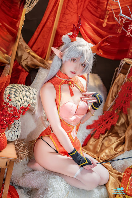 Coser@阿包也是兔娘 – 新春贺图 龙妹 | Coser@abao Is Also A Rabbit Girl – New Year Greeting Picture Long Mei