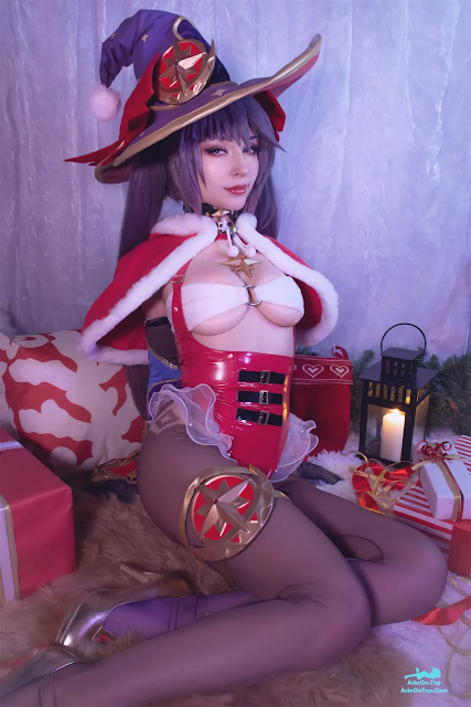 Coser@Shiro Kitsune – 原神-莫娜-圣诞版 Mona Xmas | Coser@Shiro Kitsune – Genshin Impact-Mona-Christmas Version Mona Xmas