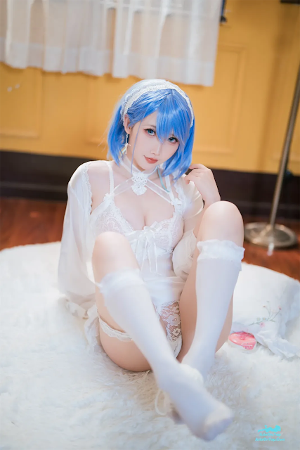 Coser@面饼仙儿 – 碧蓝航线 恰巴耶夫睡衣 | Coser@Mian Bing Xian Er – Blue Archive Chabayaev Pajamas