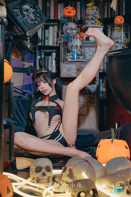Coser@黏黏团子兔 – 特典-万圣节看护士 | Coser@Sticky Rice Dumpling Bunny – Bonus – Halloween Nurse Caregiver