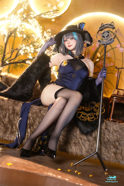 Coser@屿鱼 – 金装猫猫头 | Coser@Yuyu – Golden Cat Head