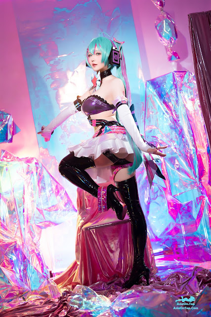 Coser@星之迟迟Hoshilily – Miku初音未来 喵斯快跑 | Coser@星之chichihoshilily – Miku Hatsune Miku Meowth Run