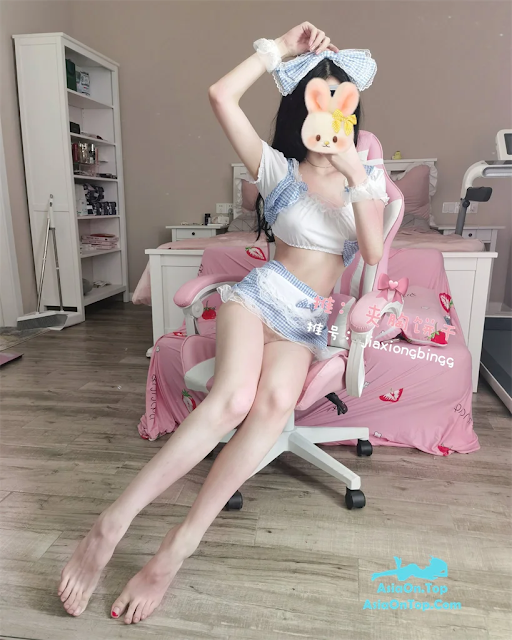 Coser@橙子喵酱 – 夹胸饼干 – 蓝色女仆 | Coser@Orange Cat Sauce – Chest Sandwich Cookie – Blue Maid